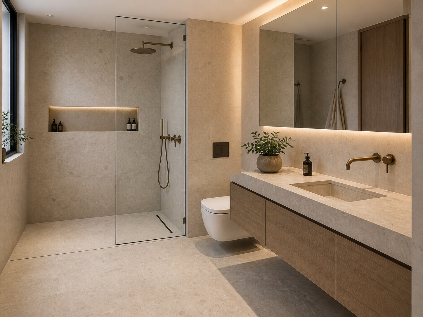 Luxury stone bathroom restoration Melbourne